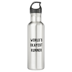 Fun Humor World's Okayest Runner Modern Type Waterfles