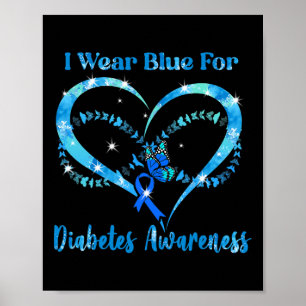 Fun I Blue Draag Diabetes Awareness Moederdag CH Poster