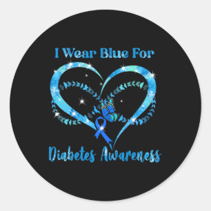 Fun I Blue Draag Diabetes Awareness Moederdag CH Ronde Sticker