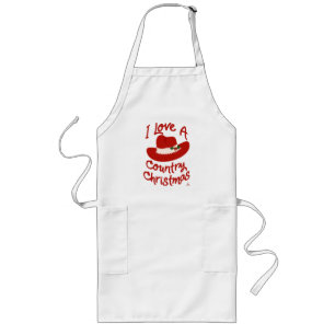 Fun I love a country Kerstcowboy Cute Lang Schort