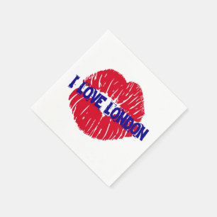 Fun "I Love London" red lipstick kiss subway sign, Servet