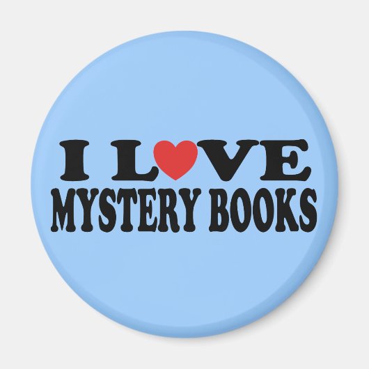 Fun I Love Mystery Books T-shirt Magneet (Voorkant)