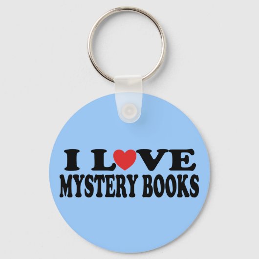 Fun I Love Mystery Books T-shirt Sleutelhanger (Voorkant)