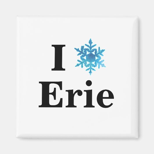 Fun I Snowflake Your City Winter Magnet Magneet (Voorkant)