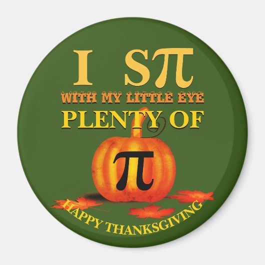 Fun I SPY PUMPKIN PIE Thanksgiving Magnet Magneet (Voorkant)