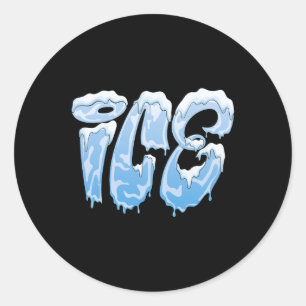 Fun Ice and Fire kostuum Halloween Family Matching Ronde Sticker