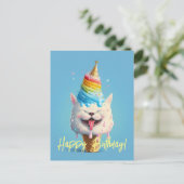 Fun Ice Cream Cat Carte de voeux Anniversaire (Debout devant)