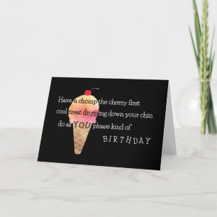 Fun Ice Cream Cone Have a Happy Birthday Greeting Kaart