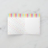 Fun Ice Cream Cone Scoop Confetti Birthday Kaart (Binnen)