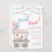 Fun Ice Cream Zomer 1e Verjaardagsfeest Kaart (Voorkant)