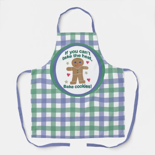 Fun "If You Can't Take the Heat" Gingerbread Man Schort (Voorkant)