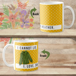Fun... ik kan niet van Sweater Weather Love Gold h Koffiemok