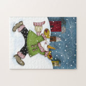 Fun in de Sneeuwman Puzzle Legpuzzel (Horizontaal)