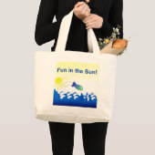 Fun in de Sun Bag Grote Tote Bag (Voorkant (product))
