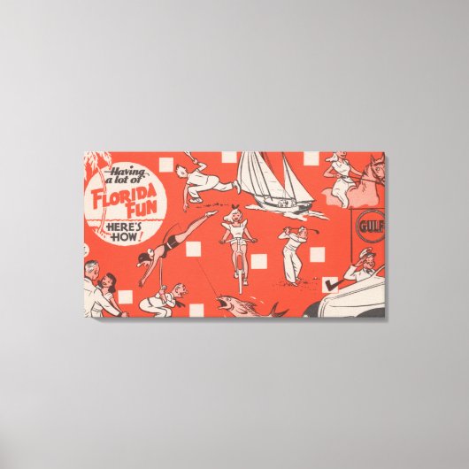 Fun in Florida Gulf Oil Advertisement Canvas Afdruk (Voorkant)