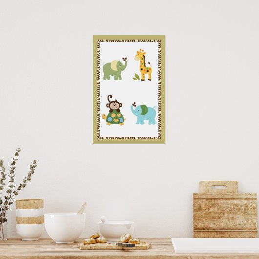 Fun in het Oerwoud Nursery Art Poster 16x24 (Keuken)