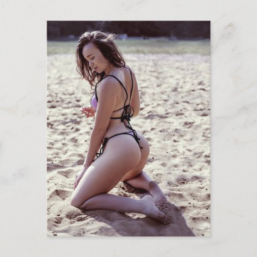 Fun in het zand! Foto briefkaart (Voorkant)