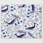 Fun in het Zee Cadeaupapier (Vlak)