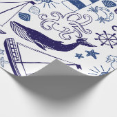 Fun in het Zee Cadeaupapier (Hoek)