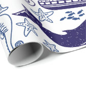 Fun in het Zee Cadeaupapier (Rol Hoek)