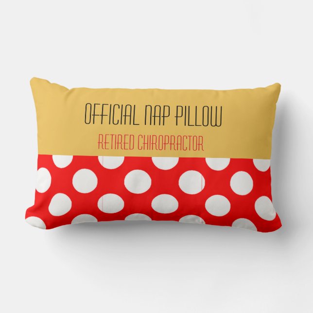 Fun in ruste Chiropractor Pillow Red Yellow Kussen (Voorkant)