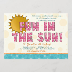 Fun in Sun Invitation Kaart