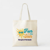 ☀️Fun in the Sun Tropical Beach Quote Tote Bag (Achterkant)