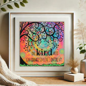 Fun Inspirating One Kind Word Classroom Poster