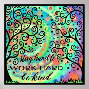 Fun Inspiration Blijf Humble Classroom Poster