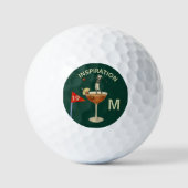 Fun Inspirational 19th Hole Cocktail Monogram  Golfballen (Voorkant)