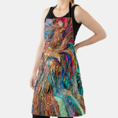 Fun Intricate Abstract het Schilderen Rooster Ontw Schort (Insitu)