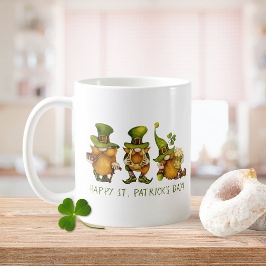 Fun Irish Gnomes Happy St Patrick's Day Koffiemok