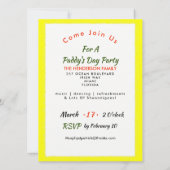 Fun Irish Leprechaun Costume Invitation personnali (Dos)