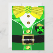Fun Irish Leprechaun Costume Invitation personnali (Devant)