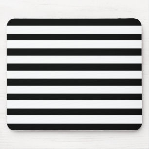 Fun Jailbird Black en White Striped Pattern Muismat