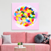 Fun jelly snoep bonen waterverf canvas afdruk (Insitu (Woonkamer))