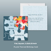 Fun Jigsaw Puzzle Pieces Birthday Greeting Kaart