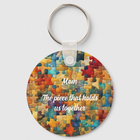 Fun Jigsaw thema bewerkbaar Sleutelhanger (Voorkant)