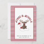 Fun Jingle & mingle Santa reinherder-feestdag Kaart (Achterkant)