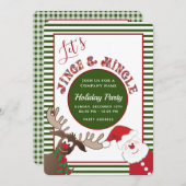 Fun Jingle & mingle Santa reinherder-feestdag Kaart (Voorkant / Achterkant)