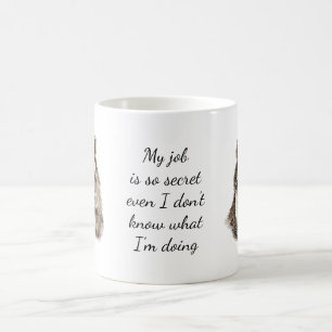 Fun Job Quote Cute Raccin Animal Work Koffiemok