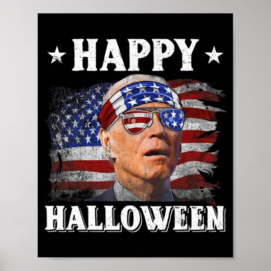 Fun Joe Biden Happy Halloween verward met juli Poster (Voorkant)