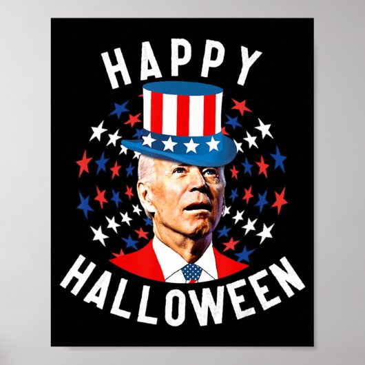 Fun Joe Biden Happy Halloween voor 4 juli F Poster (Voorkant)