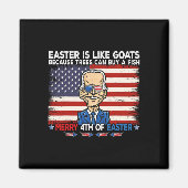 Fun Joe Biden Vrolijk 4e van Pasen Ontwerp Vierde  Magneet (Voorkant)