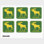 Fun John Moose Parody Farmer Vierkante Sticker (Vel)