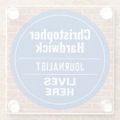 Fun Journalist Wall Plaque Style Onderzetter (Achterkant)