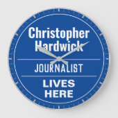 Fun Journaliste Mur Style Plaque Grande horloge (Recto)