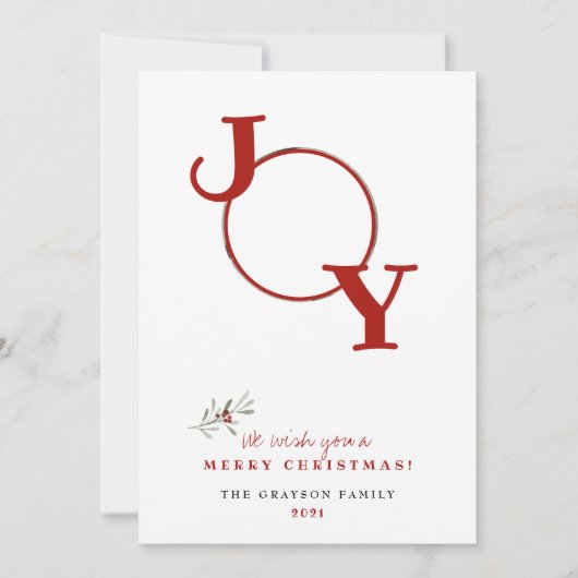 Fun Joyeux Noël Joie Photo Carte de vacances (Devant)