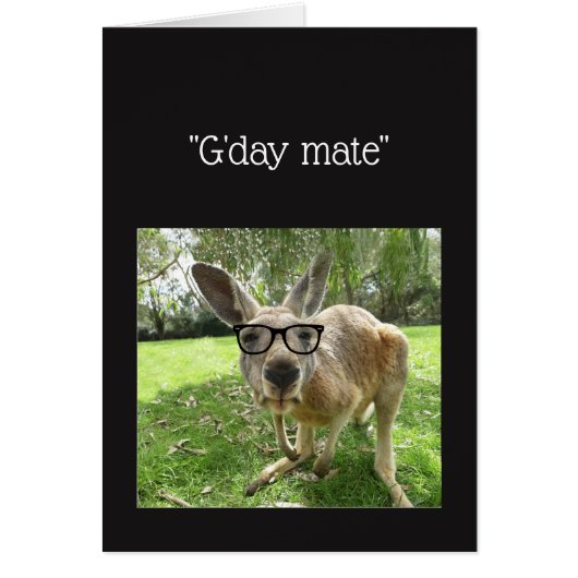 Fun Kangaroo G'day Mate Australian Animal Get (Voorkant)