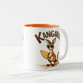Fun Kangaroo Tweekleurige Koffiemok (Voorkant rechts)